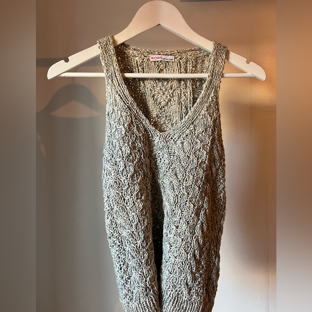 KORS by Michael Kors SS 03 Vintage Knit Tank 100% linen